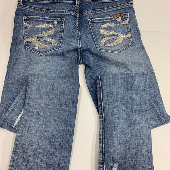 Seven7 Women’s Jeans Distressed Look - Picture 3 of 6